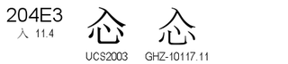 U+204E3